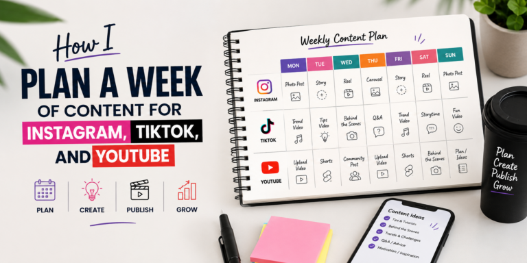 How I Plan a Week of Content for Instagram, TikTok, and YouTube